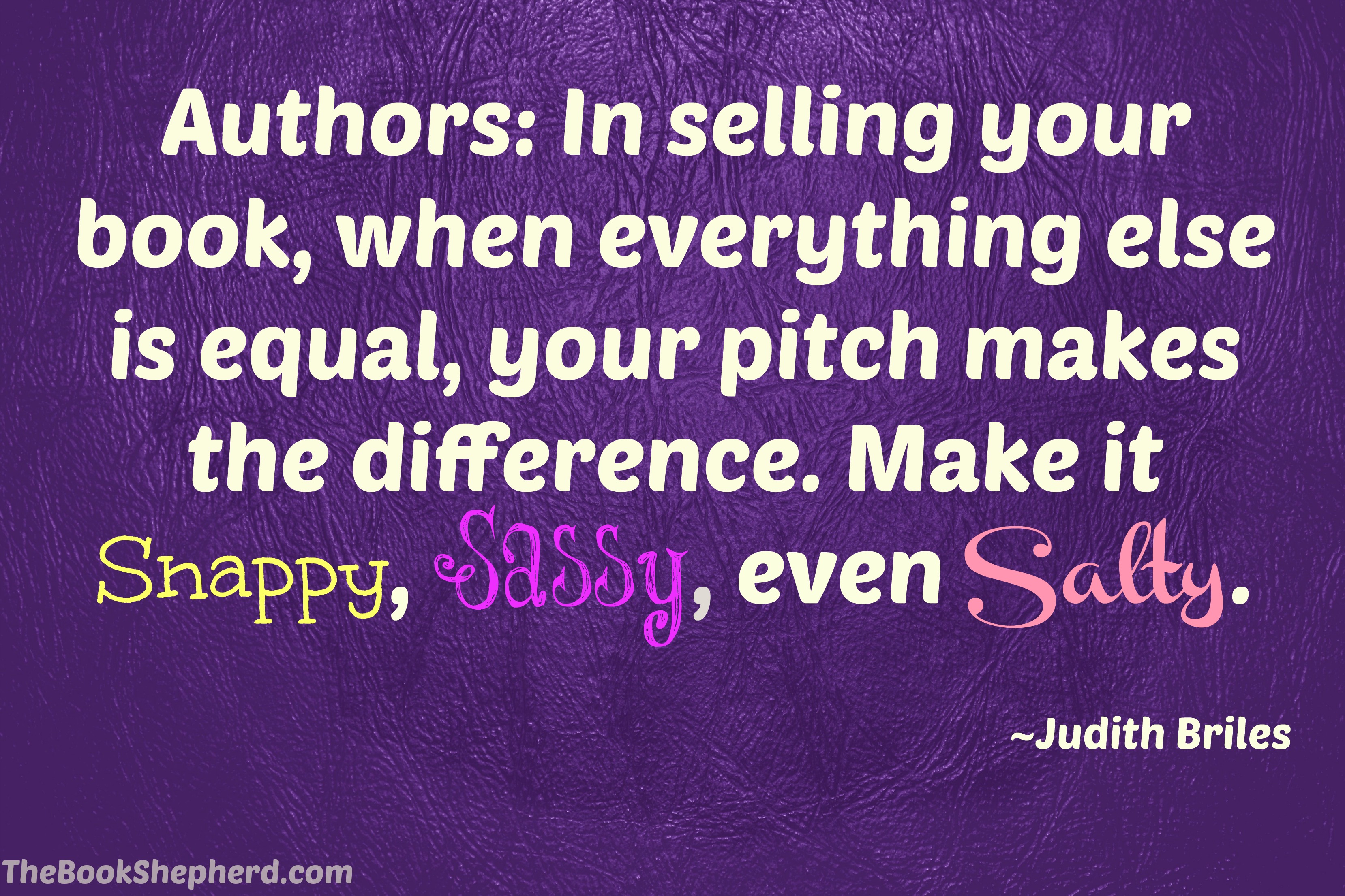 In selling your book