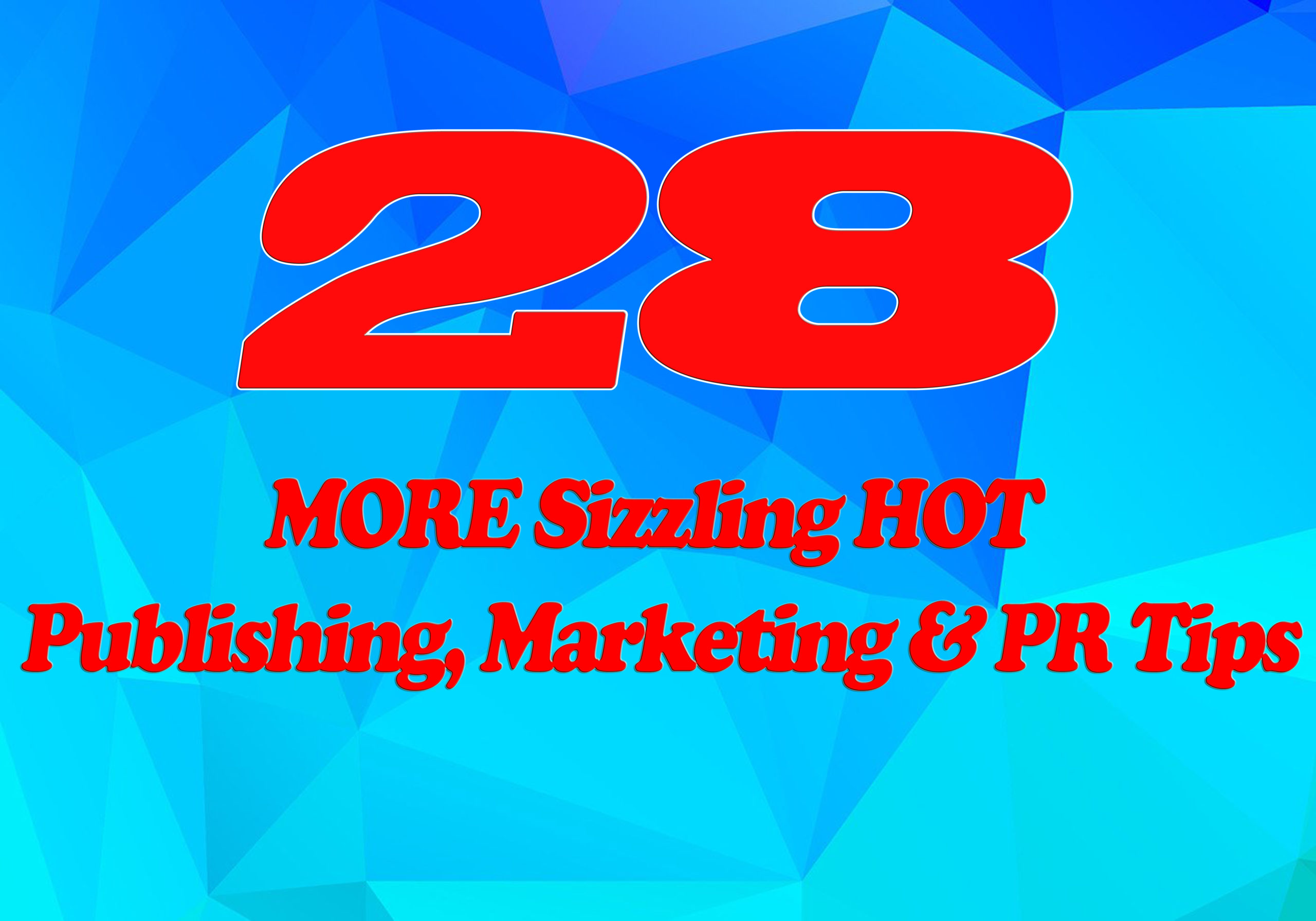 Get 28 MORE Sizzling HOT Publishing, Marketing & PR Tips in only one hour!