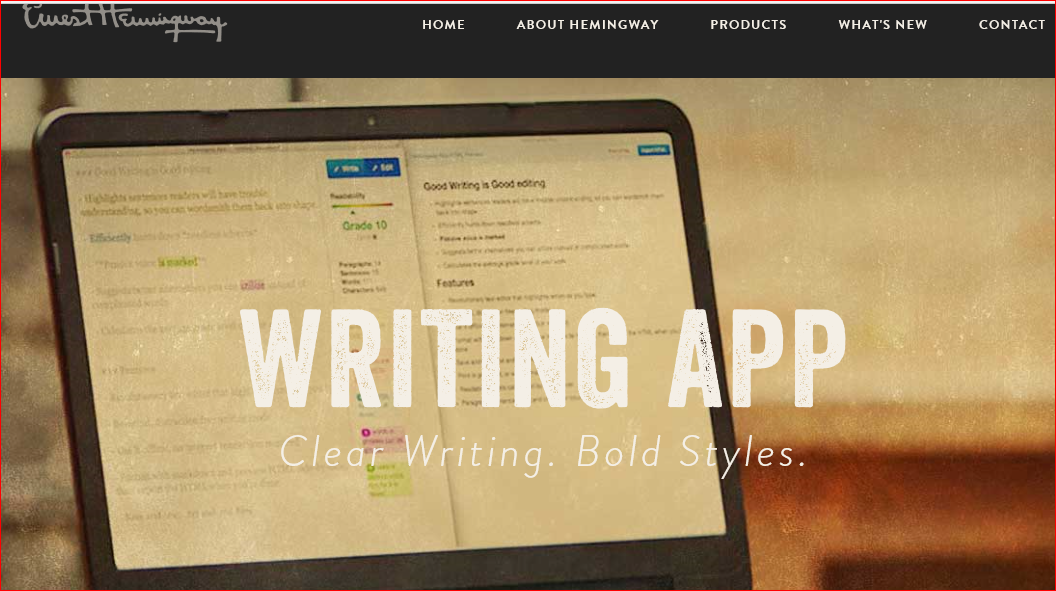 Smart Authors Welcome the Hemingway app in the Writer Closet