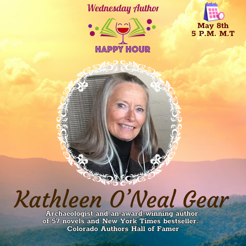 Meet Kathleen O’Neal Gear at Author Hour Happy Talk Wednesday