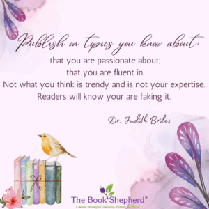 You are an author … do you call yourself an expert?