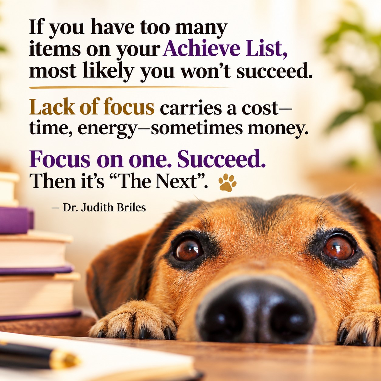 Dr. Judith’s Saturday Blog – Be A Doer … Not a Dreamer